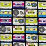 Retro Cassette Tapes Multi Fabric – By the Yard